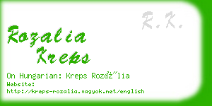rozalia kreps business card